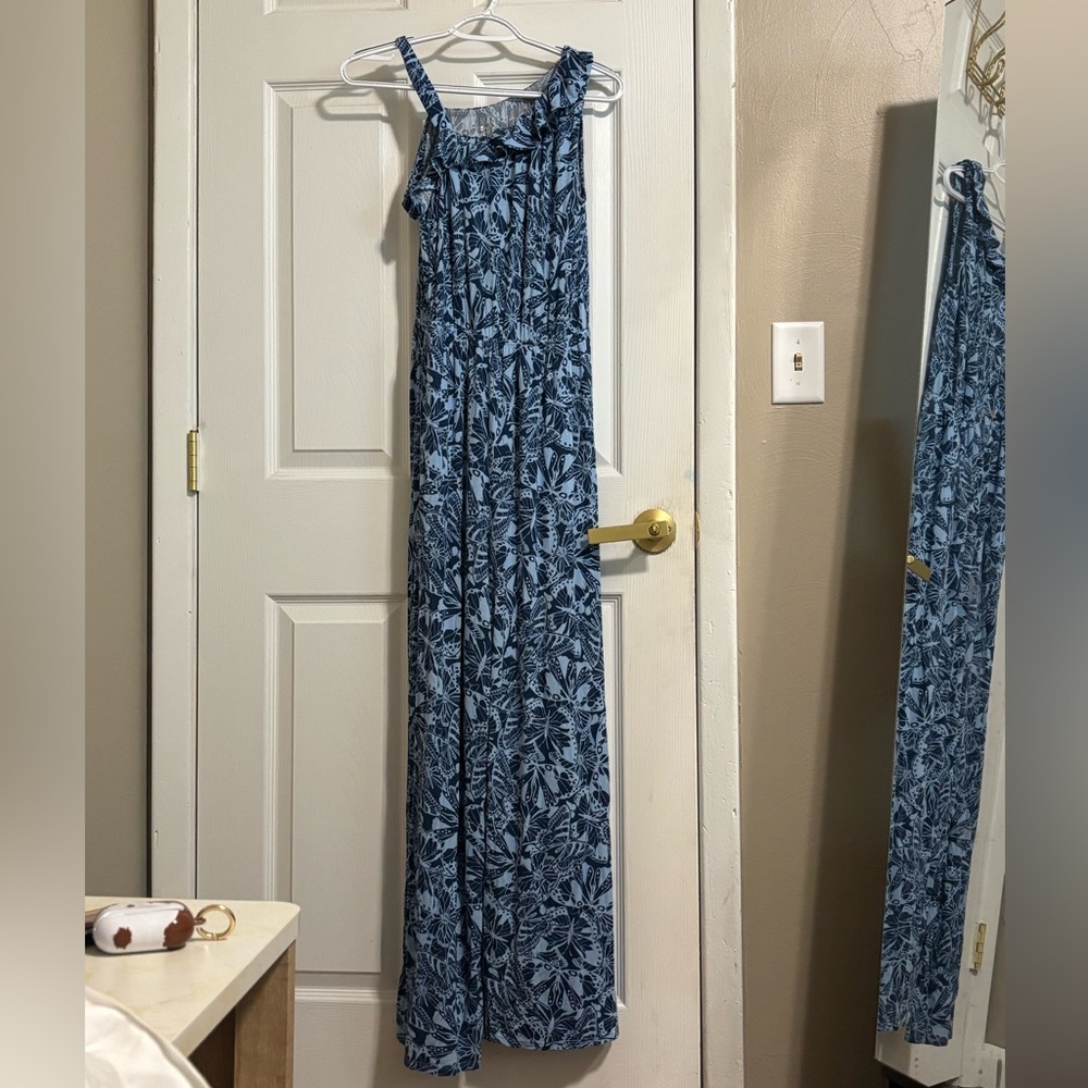 Blue Floral Jumpsuit